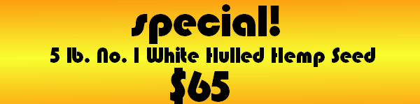 special hemp seed 5 lb 65 USD